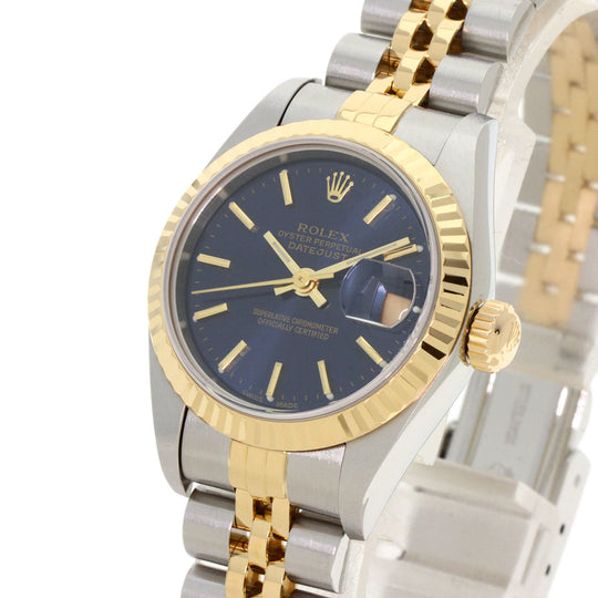 ROLEX Watches Mechanical Automatic 79173 Stainless Steel , SSxK18YG gold Datejust blue dial Women Used Authentic