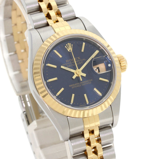 ROLEX Watches Mechanical Automatic 79173 Stainless Steel , SSxK18YG gold Datejust blue dial Women Used Authentic