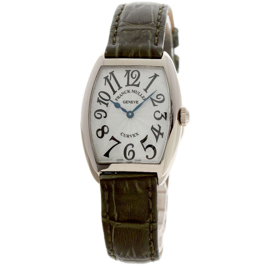 FRANCK MULLER Watches Quartz 7502 K18WG, leather Silver Tonookabex Silver dial mens Used Authentic