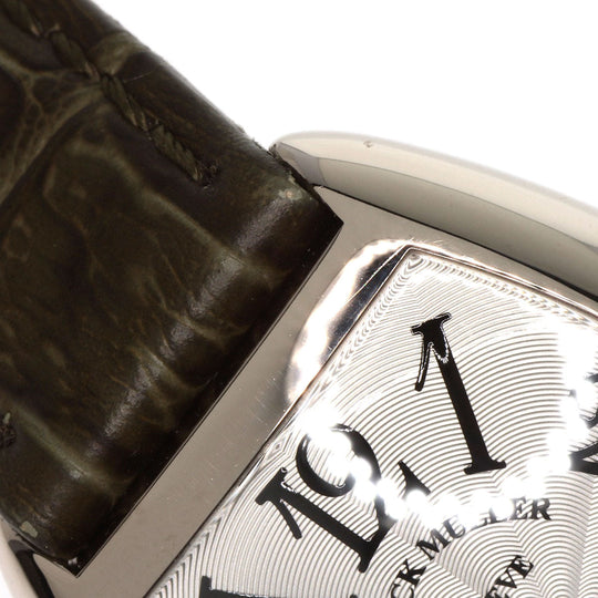 FRANCK MULLER Watches Quartz 7502 K18WG, leather Silver Tonookabex Silver dial mens Used Authentic