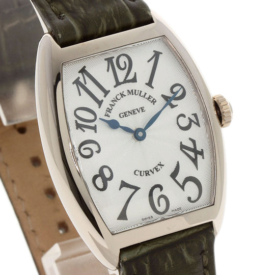 FRANCK MULLER Watches Quartz 7502 K18WG, leather Silver Tonookabex Silver dial mens Used Authentic