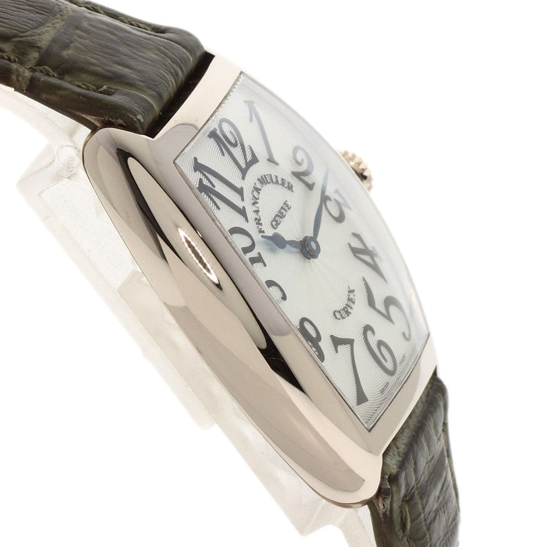 FRANCK MULLER Watches Quartz 7502 K18WG, leather Silver Tonookabex Silver dial mens Used Authentic