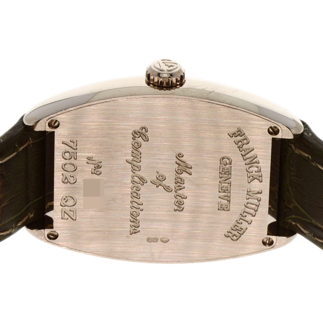FRANCK MULLER Watches Quartz 7502 K18WG, leather Silver Tonookabex Silver dial mens Used Authentic