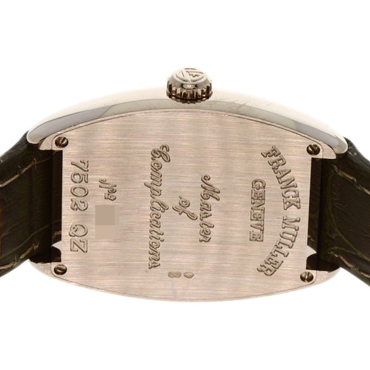 FRANCK MULLER Watches Quartz 7502 K18WG, leather Silver Tonookabex Silver dial mens Used Authentic