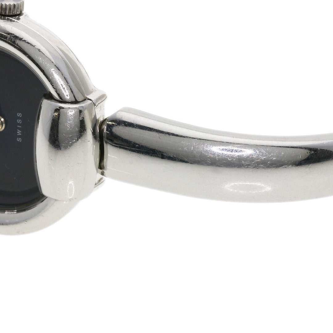 GUCCI Watches Quartz Stainless Steel , Stainless Steel Silver 1400L black dial Women Used Authentic