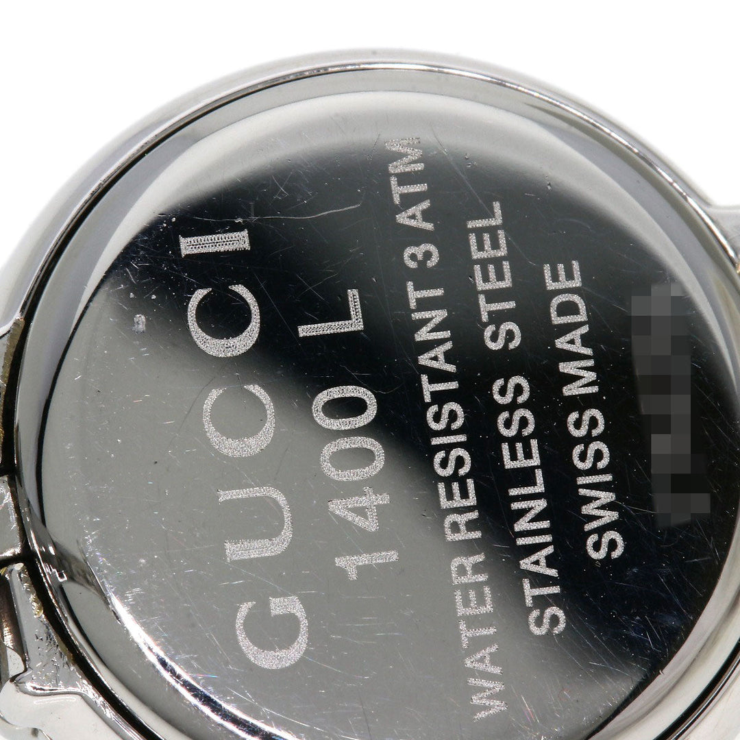 GUCCI Watches Quartz Stainless Steel , Stainless Steel Silver 1400L black dial Women Used Authentic
