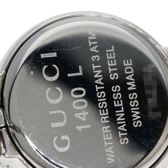 GUCCI Watches Quartz Stainless Steel , Stainless Steel Silver 1400L black dial Women Used Authentic