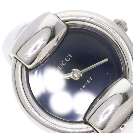 GUCCI Watches Quartz Stainless Steel , Stainless Steel Silver 1400L black dial Women Used Authentic
