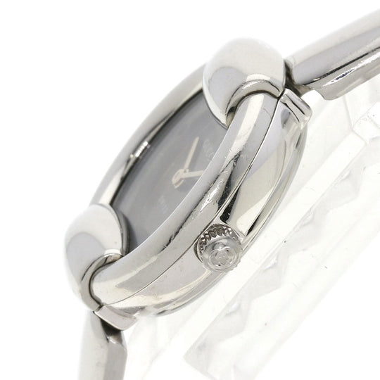GUCCI Watches Quartz Stainless Steel , Stainless Steel Silver 1400L black dial Women Used Authentic