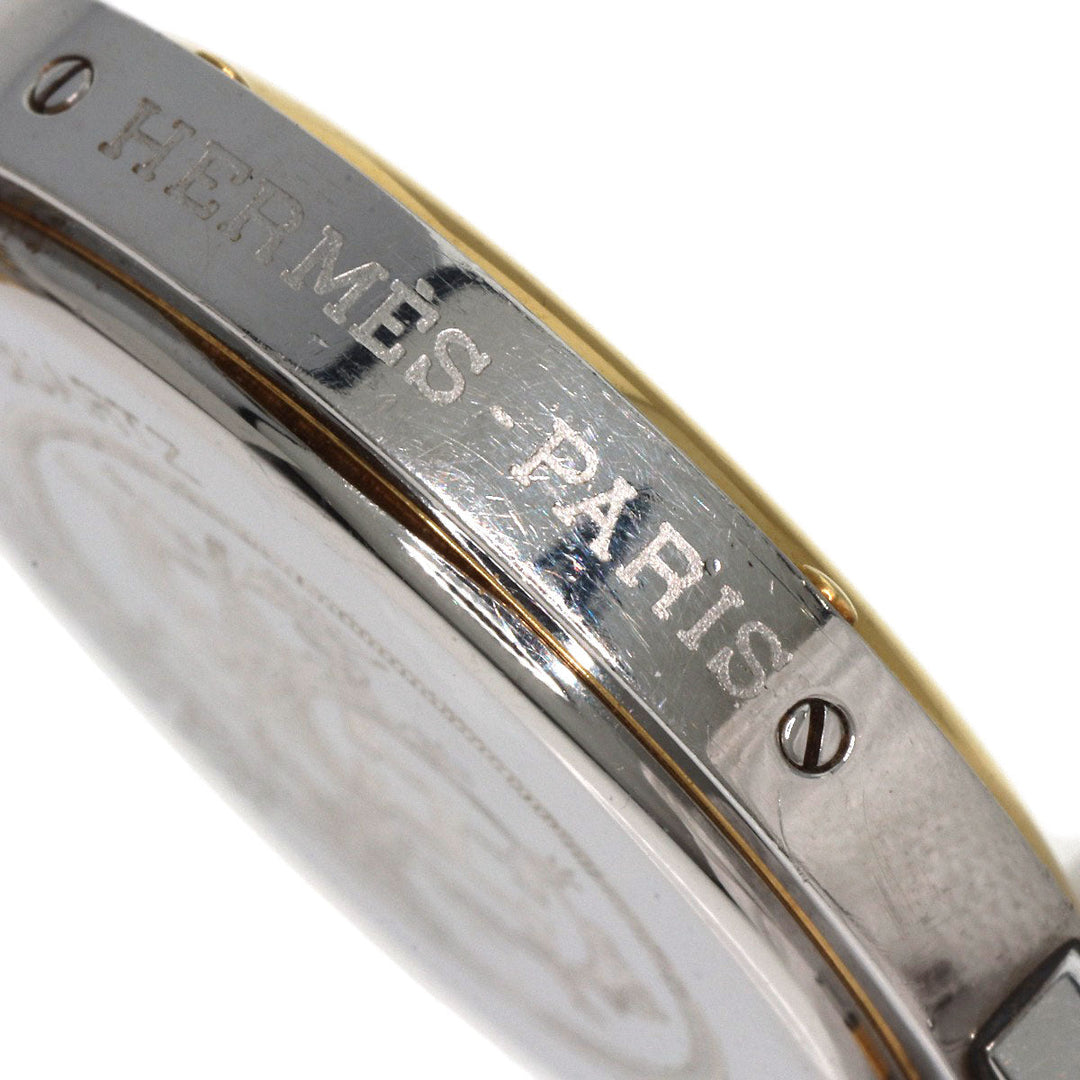 HERMES Watches Quartz Stainless Steel , SSxGP gold Clipper Ivory dial Women Used Authentic