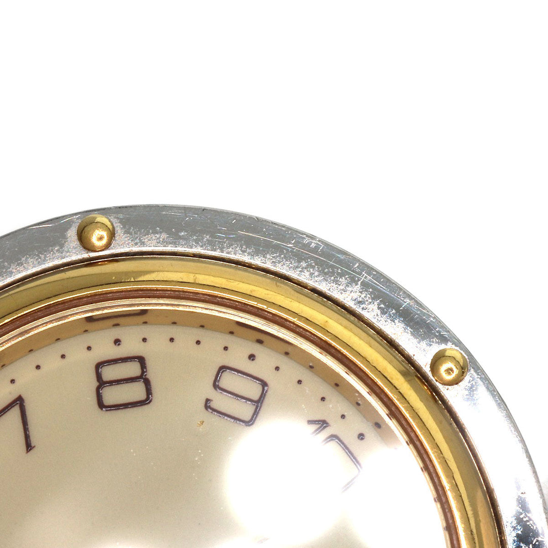 HERMES Watches Quartz Stainless Steel , SSxGP gold Clipper Ivory dial Women Used Authentic