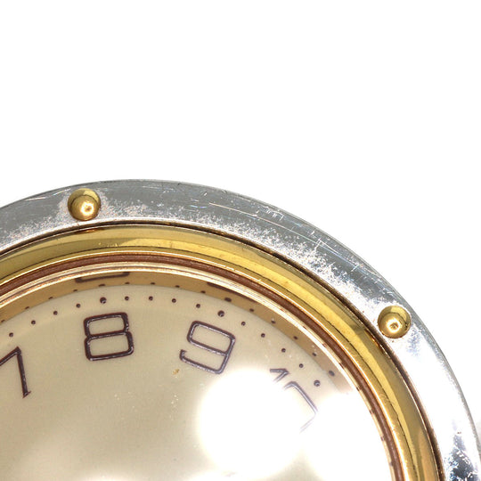 HERMES Watches Quartz Stainless Steel , SSxGP gold Clipper Ivory dial Women Used Authentic