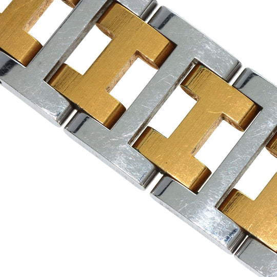 HERMES Watches Quartz Stainless Steel , SSxGP gold Clipper Ivory dial Women Used Authentic