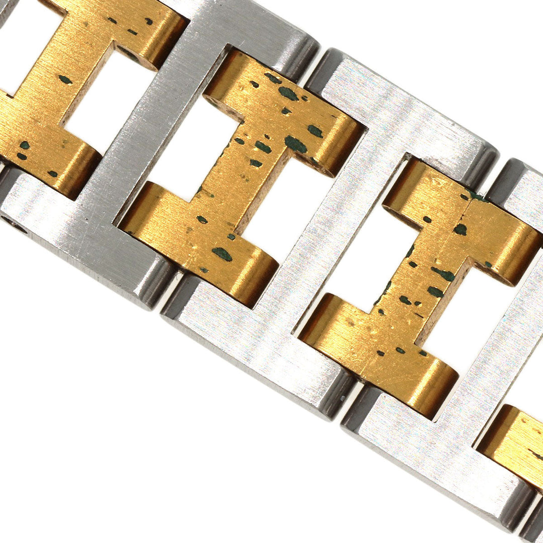 HERMES Watches Quartz Stainless Steel , SSxGP gold Clipper Ivory dial Women Used Authentic