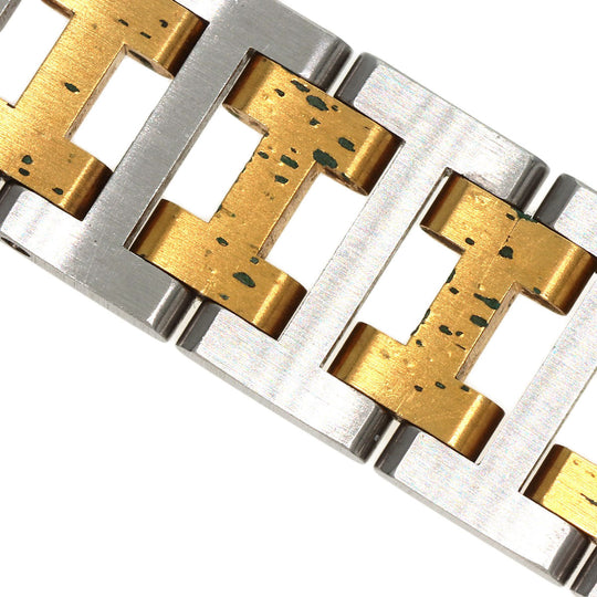 HERMES Watches Quartz Stainless Steel , SSxGP gold Clipper Ivory dial Women Used Authentic