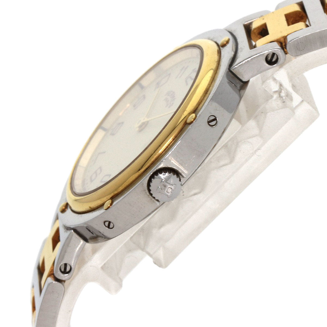 HERMES Watches Quartz Stainless Steel , SSxGP gold Clipper Ivory dial Women Used Authentic