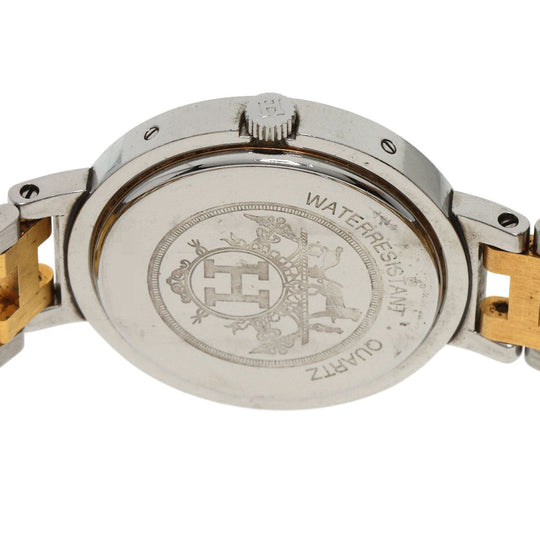 HERMES Watches Quartz Stainless Steel , SSxGP gold Clipper Ivory dial Women Used Authentic
