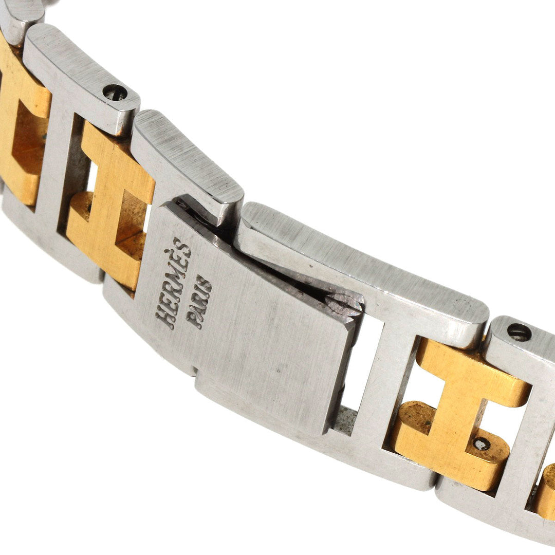 HERMES Watches Quartz Stainless Steel , SSxGP gold Clipper Ivory dial Women Used Authentic