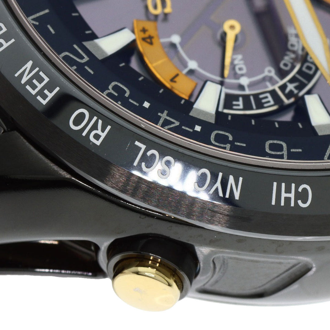 SEIKO Watches Solar Powered SBXA100 Titanium, Titanium black Astron Hattori Kintaro 100th Anniversary Limited to 5000 pieces black dial mens Used Authentic