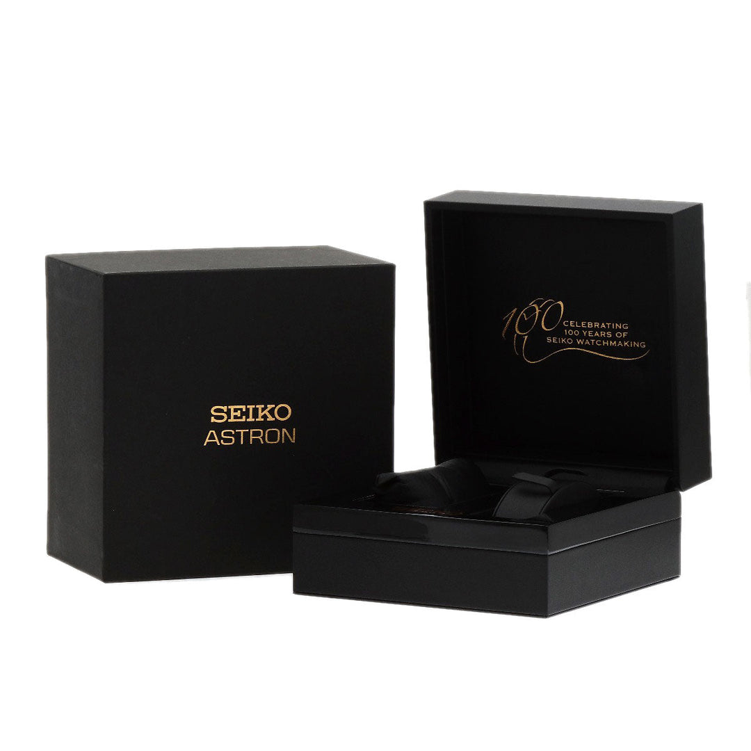 SEIKO Watches Solar Powered SBXA100 Titanium, Titanium black Astron Hattori Kintaro 100th Anniversary Limited to 5000 pieces black dial mens Used Authentic