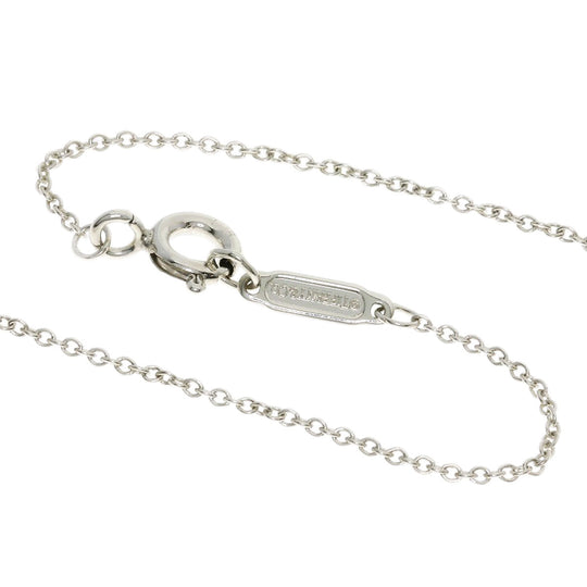 TIFFANY&Co. Necklace SV Silver Interlocking 1837 Women Used Authentic