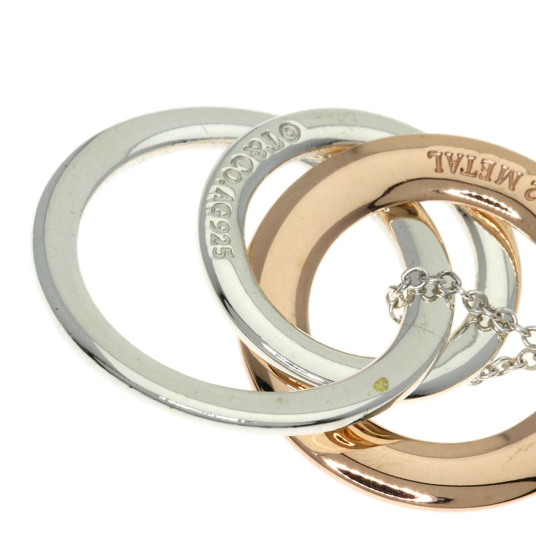 TIFFANY&Co. Necklace SV Silver Interlocking 1837 Women Used Authentic