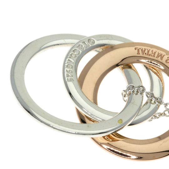 TIFFANY&Co. Necklace SV Silver Interlocking 1837 Women Used Authentic