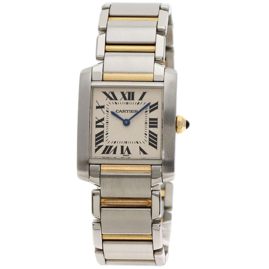CARTIER Watches Quartz W51006Q4 Stainless Steel Silver Tank francaise MM Ivory dial
