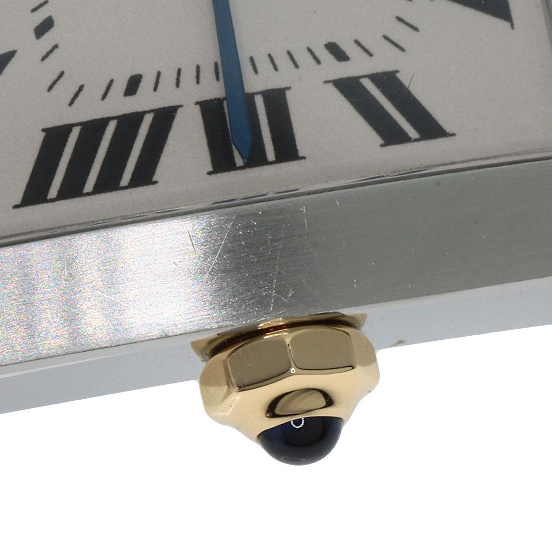 CARTIER Watches Quartz W51006Q4 Stainless Steel Silver Tank francaise MM Ivory dial
