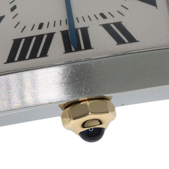 CARTIER Watches Quartz W51006Q4 Stainless Steel Silver Tank francaise MM Ivory dial