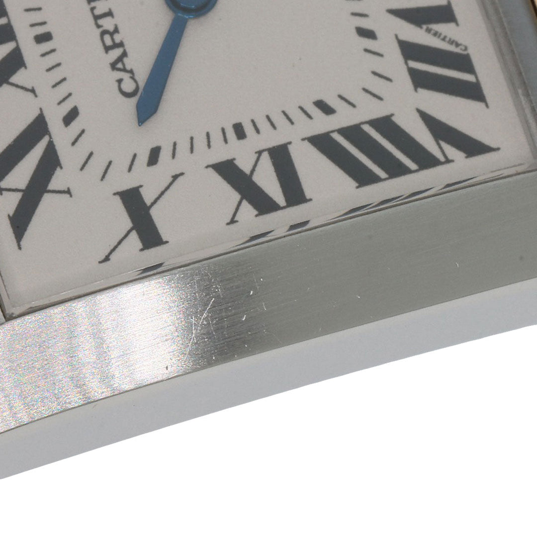 CARTIER Watches Quartz W51006Q4 Stainless Steel Silver Tank francaise MM Ivory dial