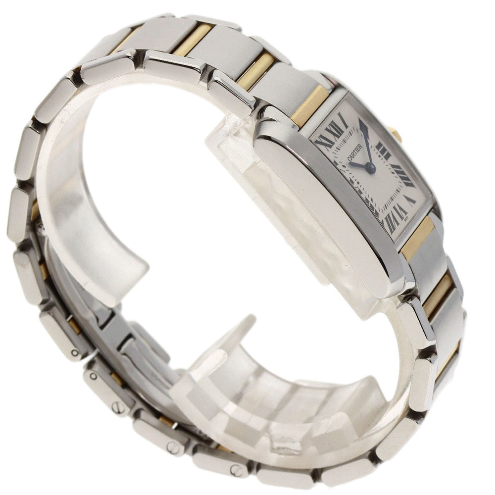 CARTIER Watches Quartz W51006Q4 Stainless Steel Silver Tank francaise MM Ivory dial