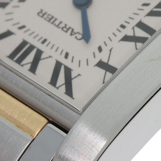 CARTIER Watches Quartz W51006Q4 Stainless Steel Silver Tank francaise MM Ivory dial