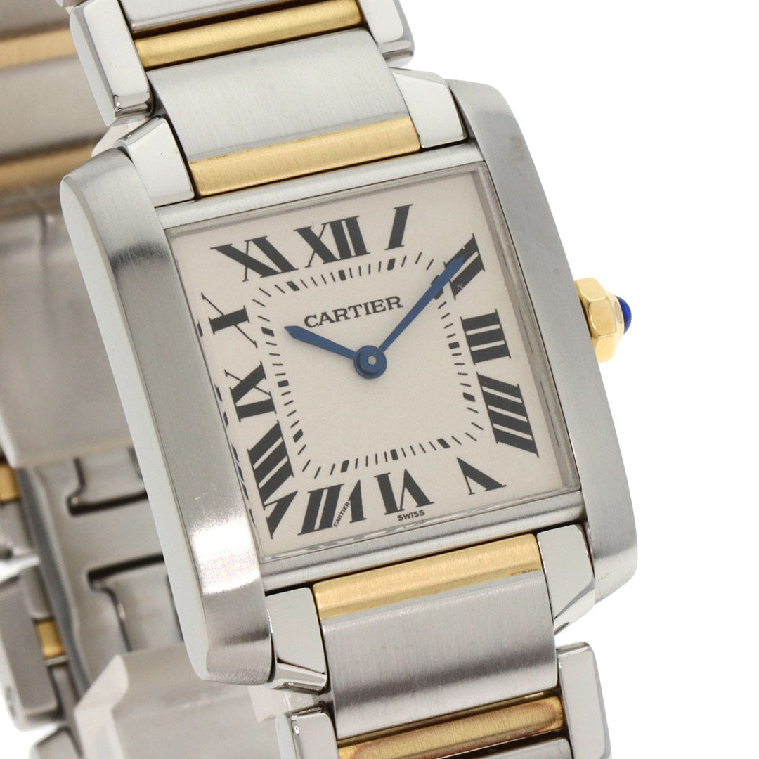 CARTIER Watches Quartz W51006Q4 Stainless Steel Silver Tank francaise MM Ivory dial