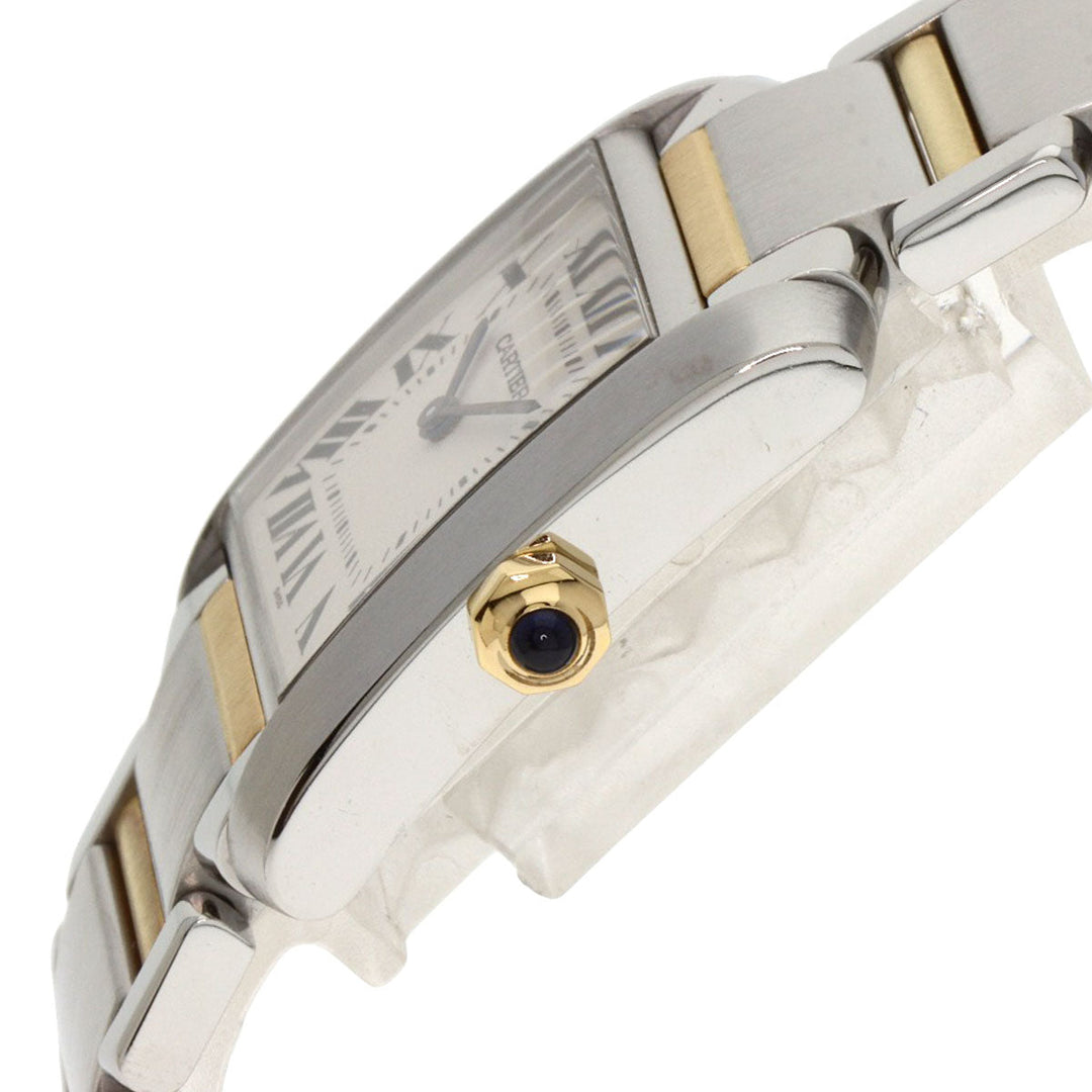 CARTIER Watches Quartz W51006Q4 Stainless Steel Silver Tank francaise MM Ivory dial