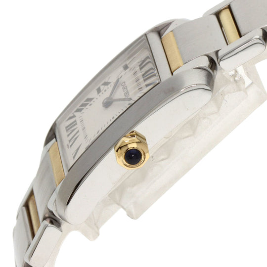CARTIER Watches Quartz W51006Q4 Stainless Steel Silver Tank francaise MM Ivory dial