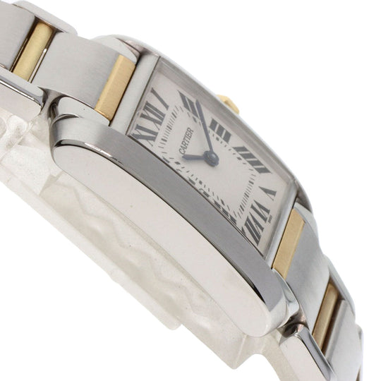 CARTIER Watches Quartz W51006Q4 Stainless Steel Silver Tank francaise MM Ivory dial