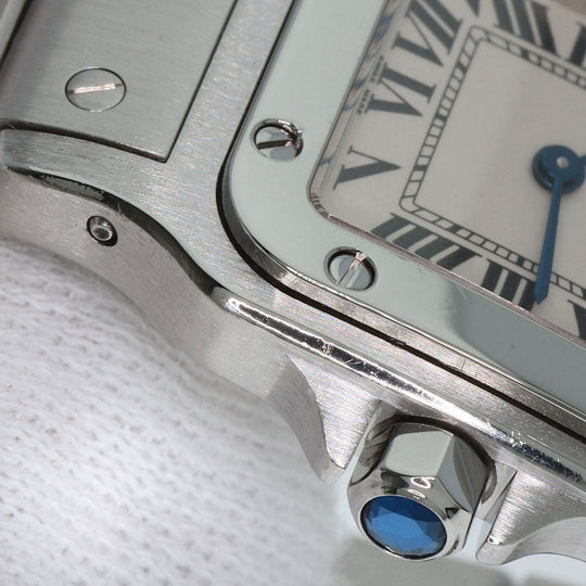 CARTIER Watches Quartz W20017D6 Stainless Steel , Stainless Steel Silver Santosgalbe SM Ivory dial Women Used Authentic