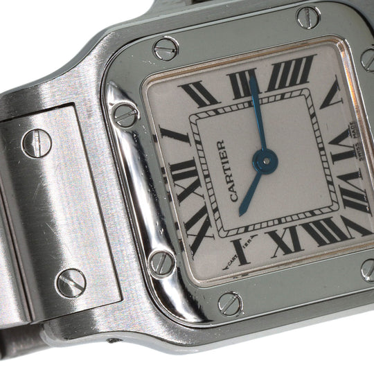 CARTIER Watches Quartz W20017D6 Stainless Steel , Stainless Steel Silver Santosgalbe SM Ivory dial Women Used Authentic