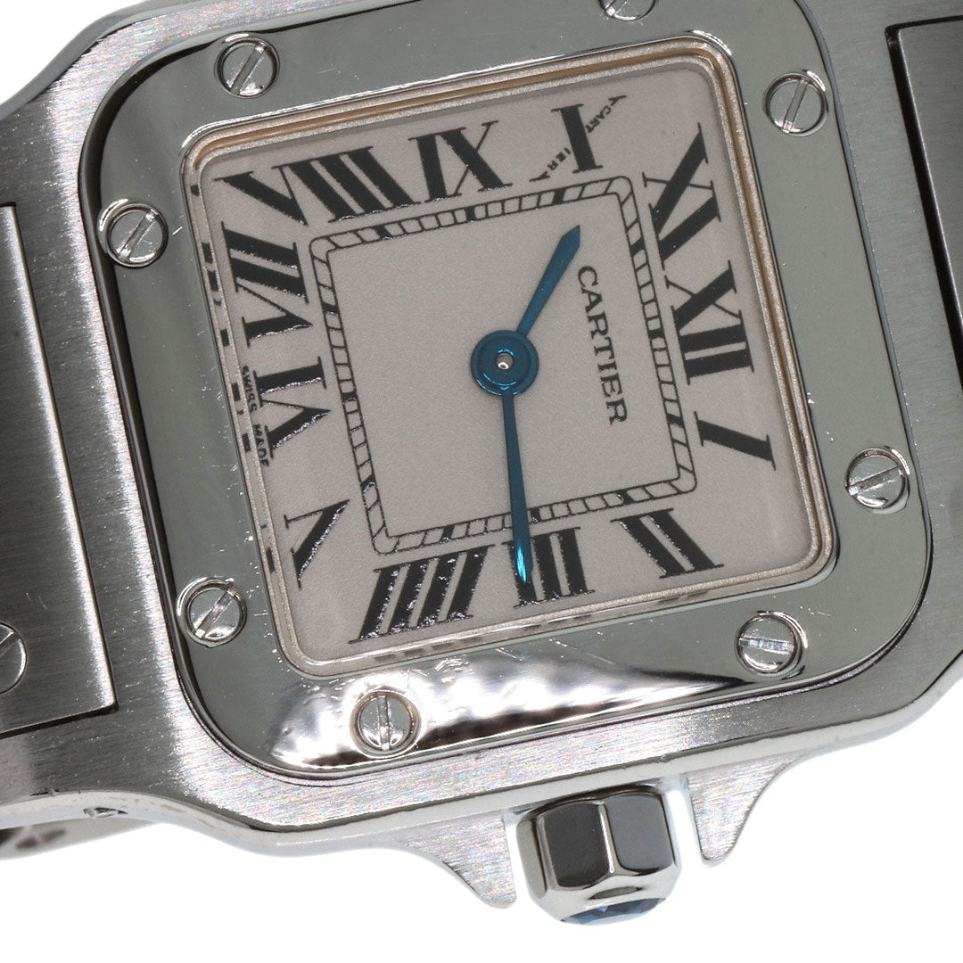 CARTIER Watches Quartz W20017D6 Stainless Steel , Stainless Steel Silver Santosgalbe SM Ivory dial Women Used Authentic