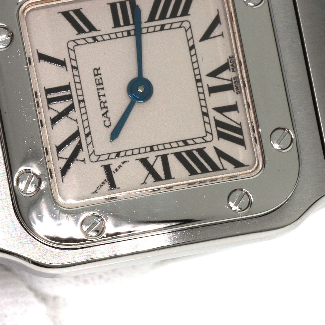 CARTIER Watches Quartz W20017D6 Stainless Steel , Stainless Steel Silver Santosgalbe SM Ivory dial Women Used Authentic