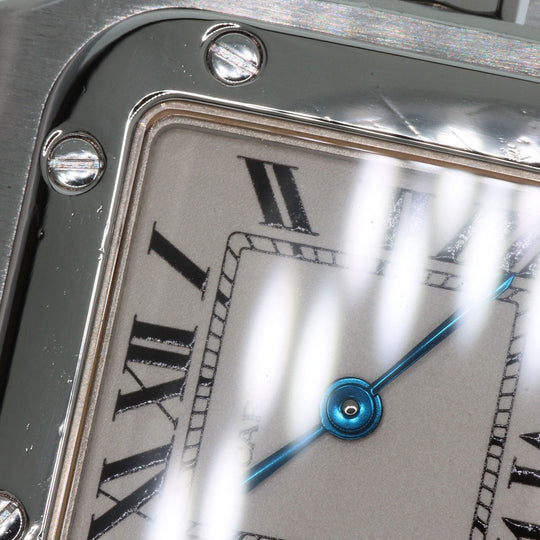 CARTIER Watches Quartz W20017D6 Stainless Steel , Stainless Steel Silver Santosgalbe SM Ivory dial Women Used Authentic