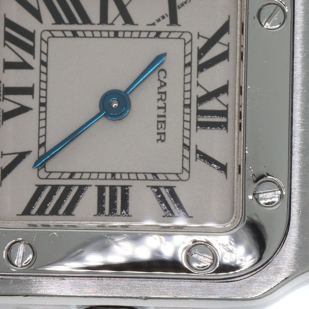 CARTIER Watches Quartz W20017D6 Stainless Steel , Stainless Steel Silver Santosgalbe SM Ivory dial Women Used Authentic