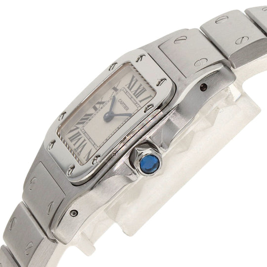 CARTIER Watches Quartz W20017D6 Stainless Steel , Stainless Steel Silver Santosgalbe SM Ivory dial Women Used Authentic