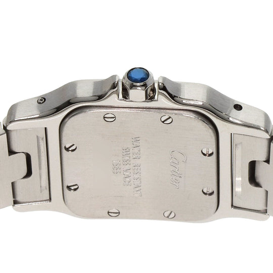 CARTIER Watches Quartz W20017D6 Stainless Steel , Stainless Steel Silver Santosgalbe SM Ivory dial Women Used Authentic
