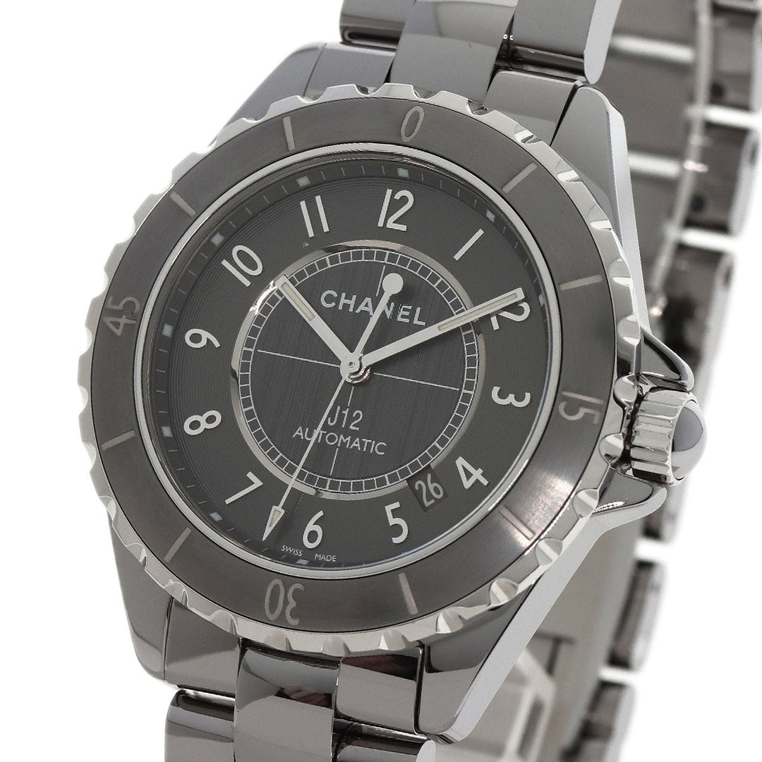 CHANEL Watches Mechanical Automatic H2934 Titanium Ceramic , Titanium Ceramic Silver J12 16.1" Chromatic gray dial mens Used Authentic