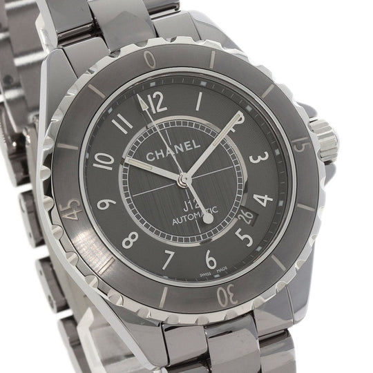 CHANEL Watches Mechanical Automatic H2934 Titanium Ceramic , Titanium Ceramic Silver J12 16.1" Chromatic gray dial mens Used Authentic