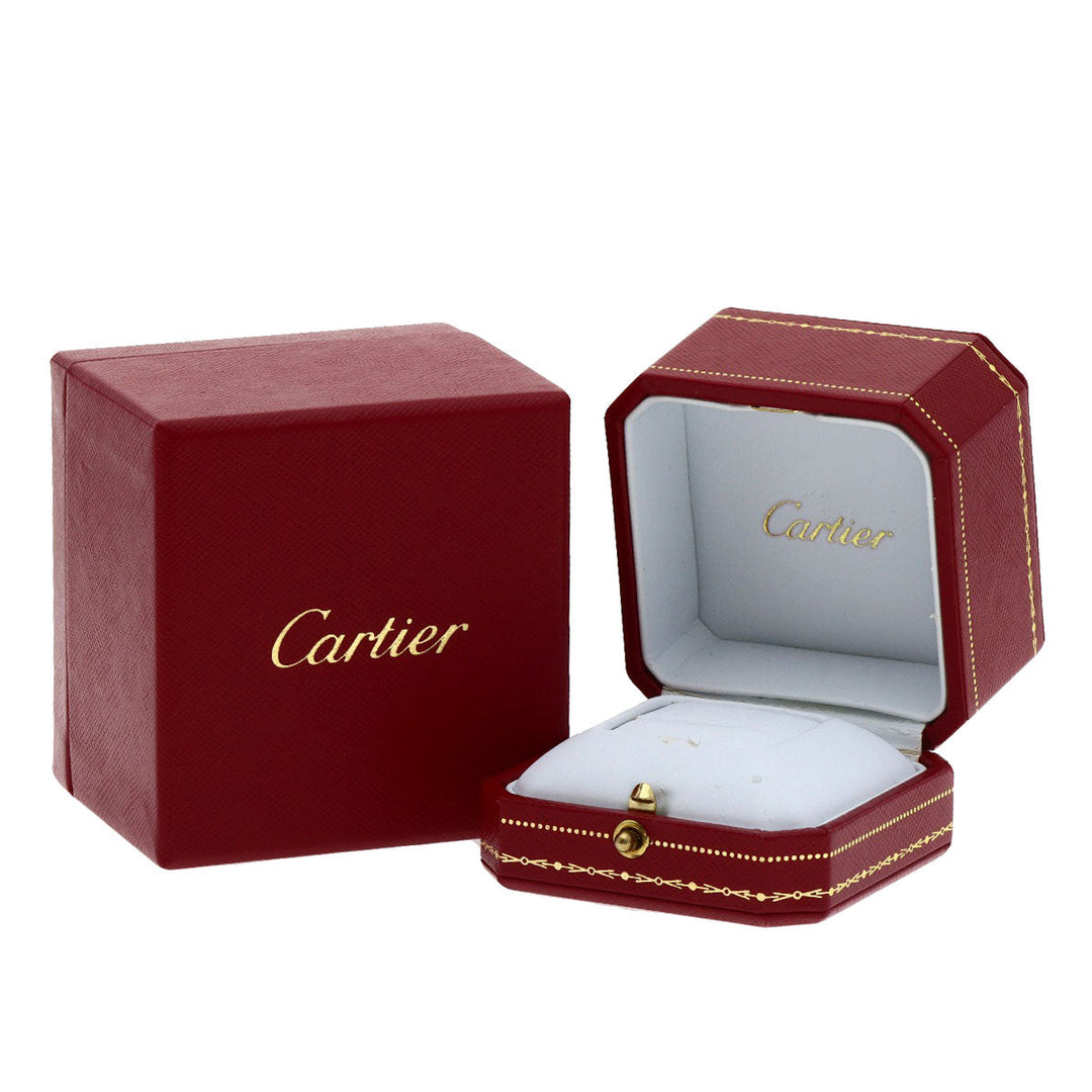 CARTIER Ring PT950 Silver Ballerina Diamond # 50 Women Used Authentic