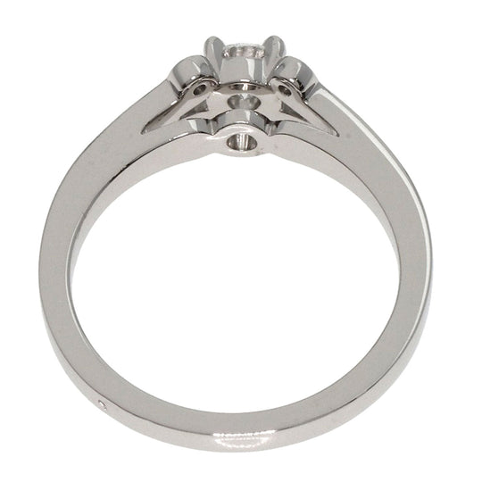 CARTIER Ring PT950 Silver Ballerina Diamond # 50 Women Used Authentic