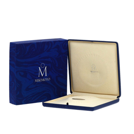 MIKIMOTO Necklace SV white Pearl M charm earrings set of 2 Women Used Authentic